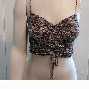 BOGO Leopard Print Ruched Camisole Top, 3/$14